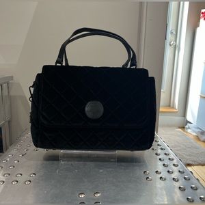 Velvet Black Craft Cult Purse with Adjustable Strap